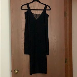 Maurice’s Black Lacey Peekaboo shoulder dress